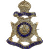 21st County of London (First Surrey Rifles) London Regiment Enamelled Sweetheart Brooch - King's Crown