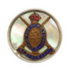 6th Dragoon Guards (Carabiniers) Mother of Pearl & Silver Rim Sweetheart Brooch