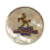 Royal West Kent Regiment Mother of Pearl & Silver Rim Sweetheart Brooch