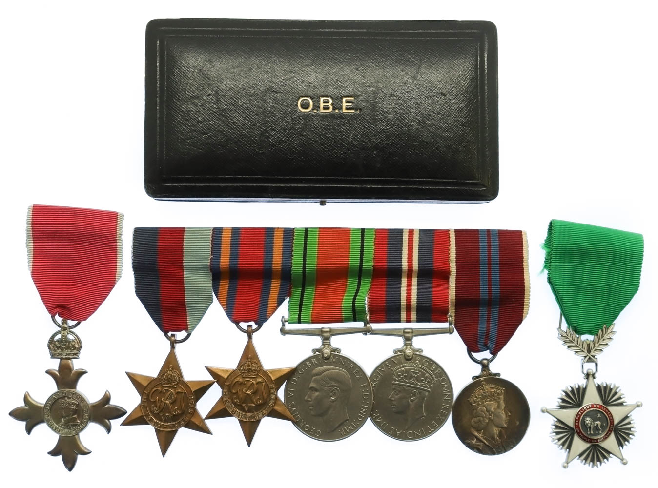 O.B.E., WW2, 1953 Coronation and Senegal National Order of the Lion Medal Group of Seven - Captain H.J.H. Amery, OBE, Intelligence Corps