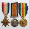 WW1 1914-15 Star Medal Trio - Sjt. D.J. Comtesse, North Staffordshire Regiment