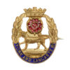 York & Lancaster Regiment Brass & Enamel Sweetheart Brooch