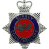 Surrey Constabulary Enamelled Star Cap Badge - Queen's Crown