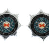 Pair of Northern Ireland Police Service Enamelled Collar Badges