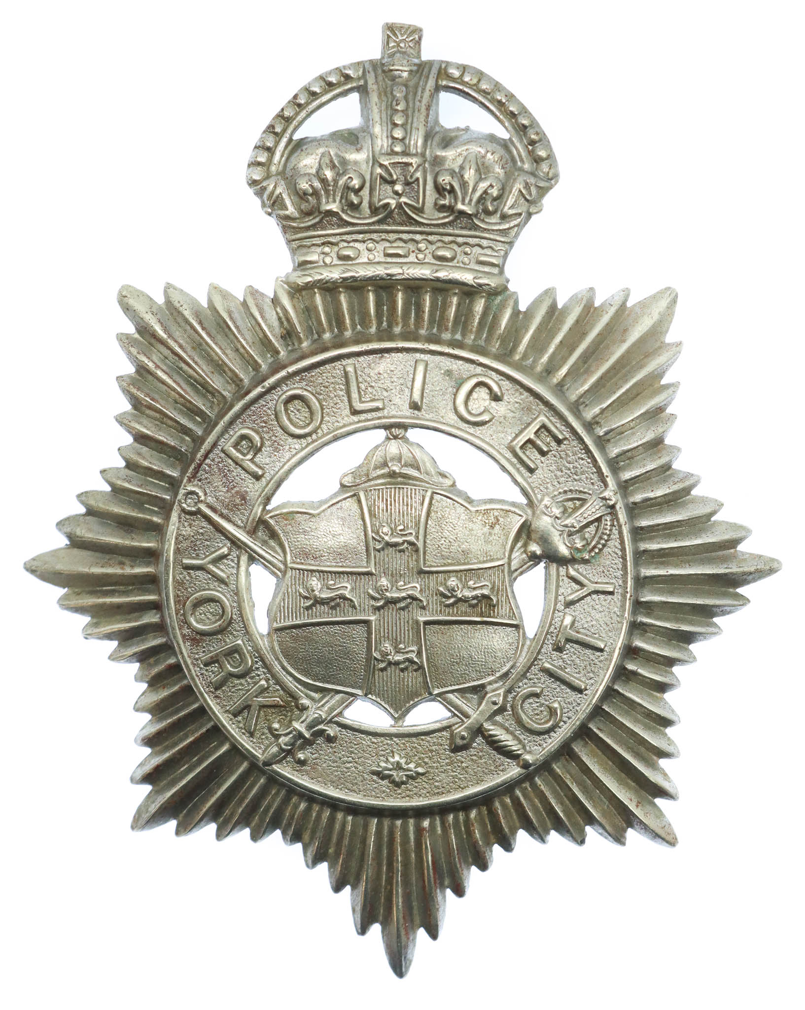 York City Police Helmet Plate - King's Crown