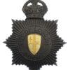 City of London Police Black Star Helmet Plate - King's Crown
