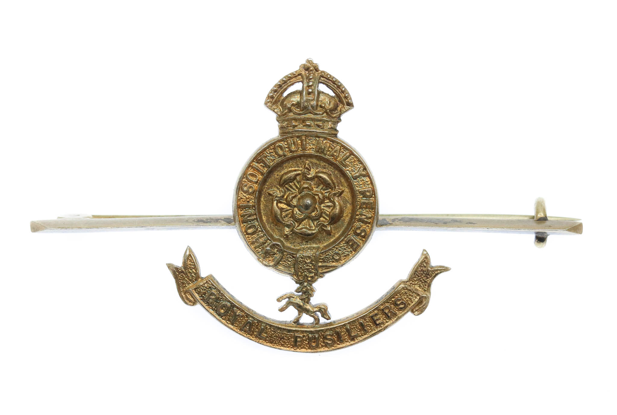 Royal Fusiliers Sweetheart Brooch - King's Crown