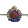 George VI Royal Engineers Sterling Silver & Enamel Sweetheart Brooch