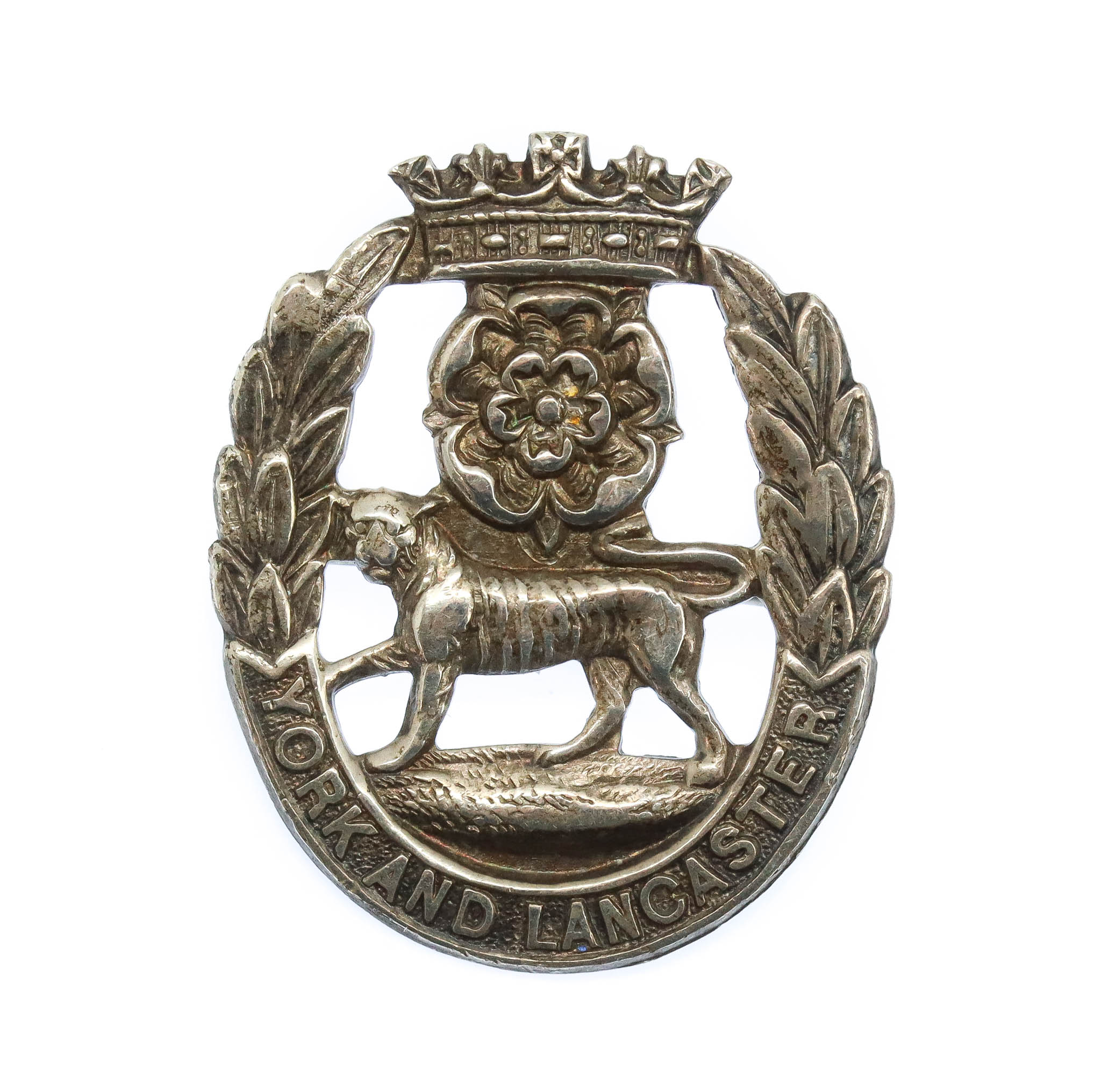 York & Lancaster Regiment Sterling Silver Sweetheart Brooch