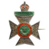 King's Royal Rifle Corps (K.R.R.C.) Silver & Enamel Sweetheart Brooch 