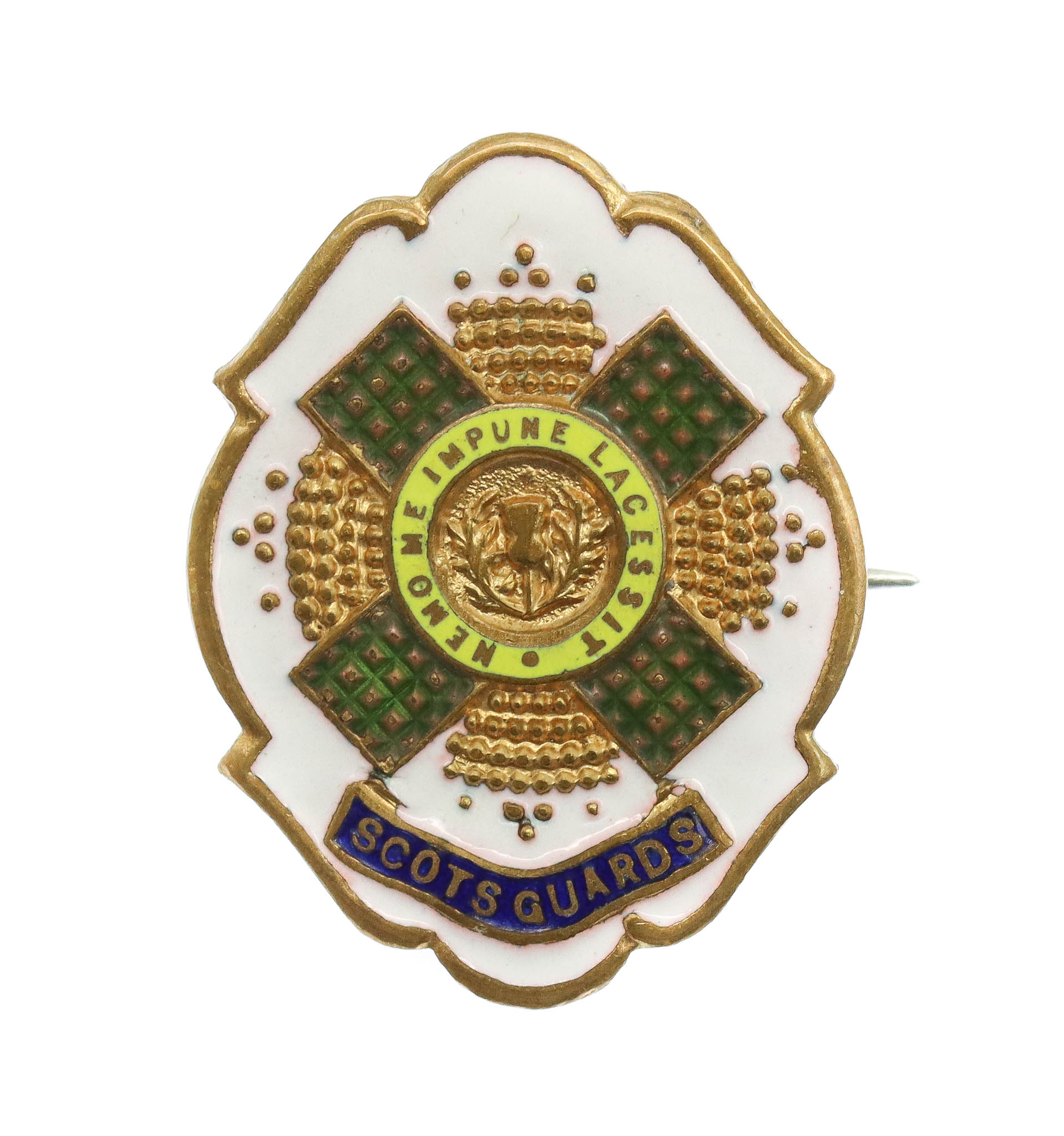 WWI Scots Guards Enamelled Sweetheart Brooch
