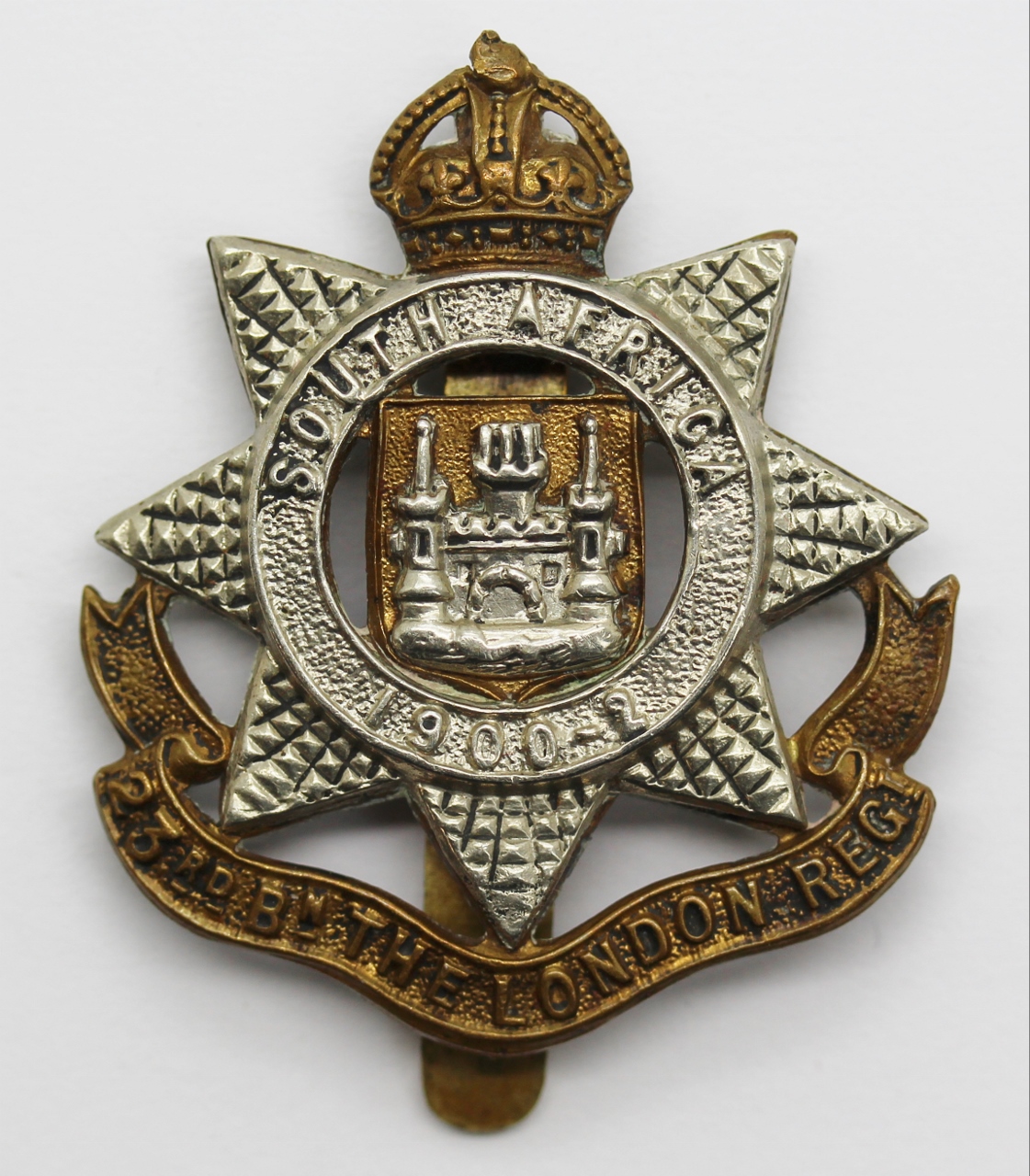 23rd Battalion London Regiment Cap Badge - King's Crown