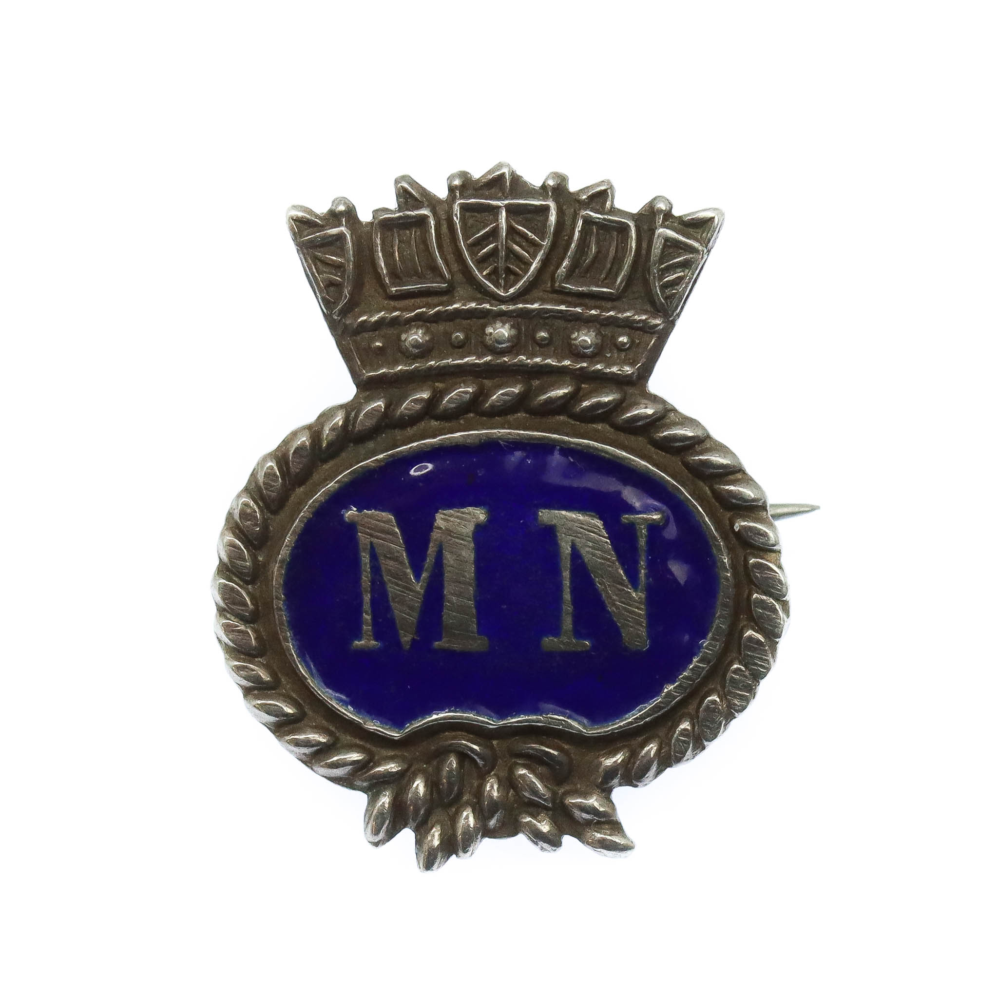 Merchant Navy Silver & Enamel Sweetheart Brooch