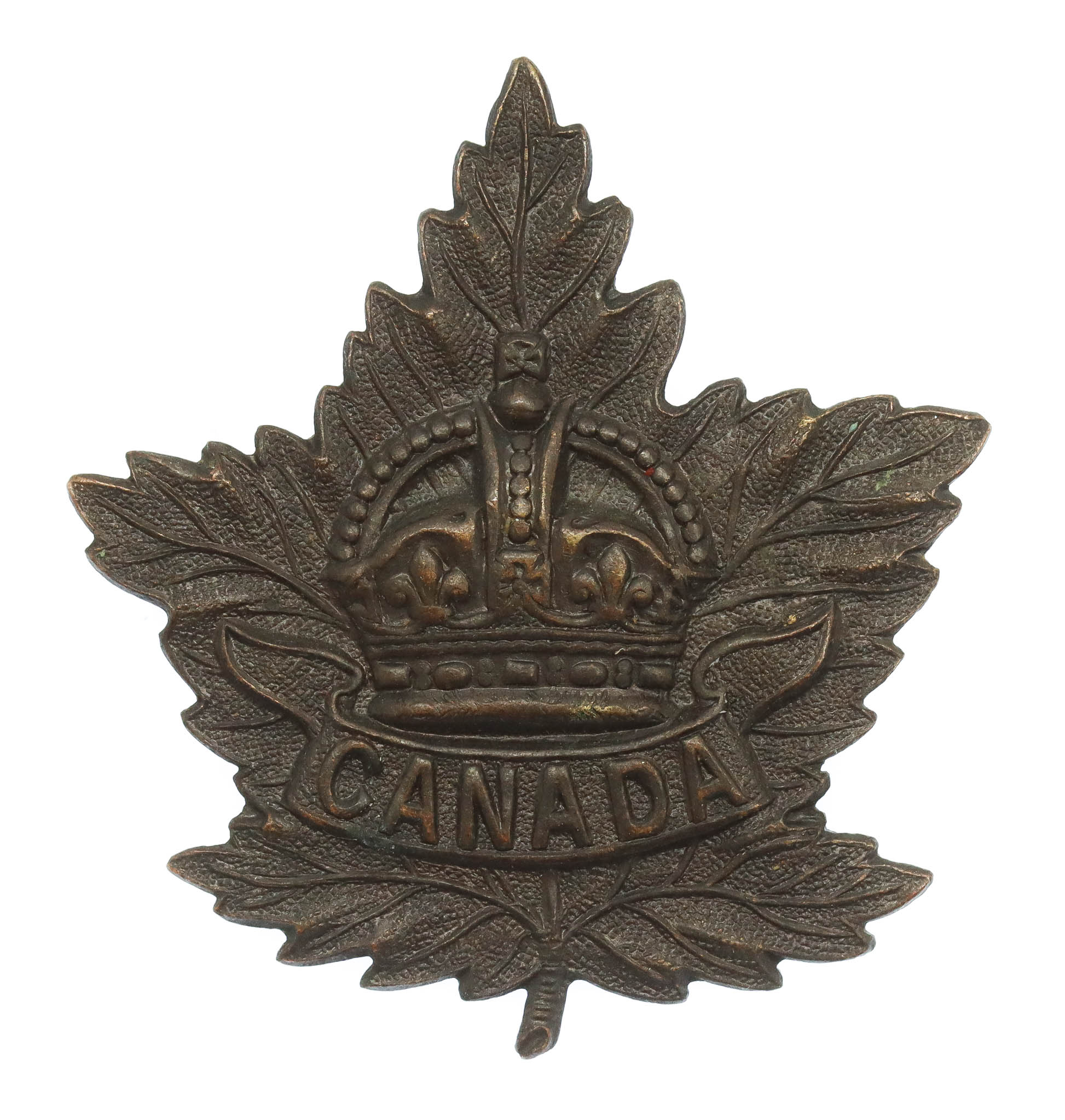 Canadian WW2 Canada General Overseas Service Bronze Cap Badge
