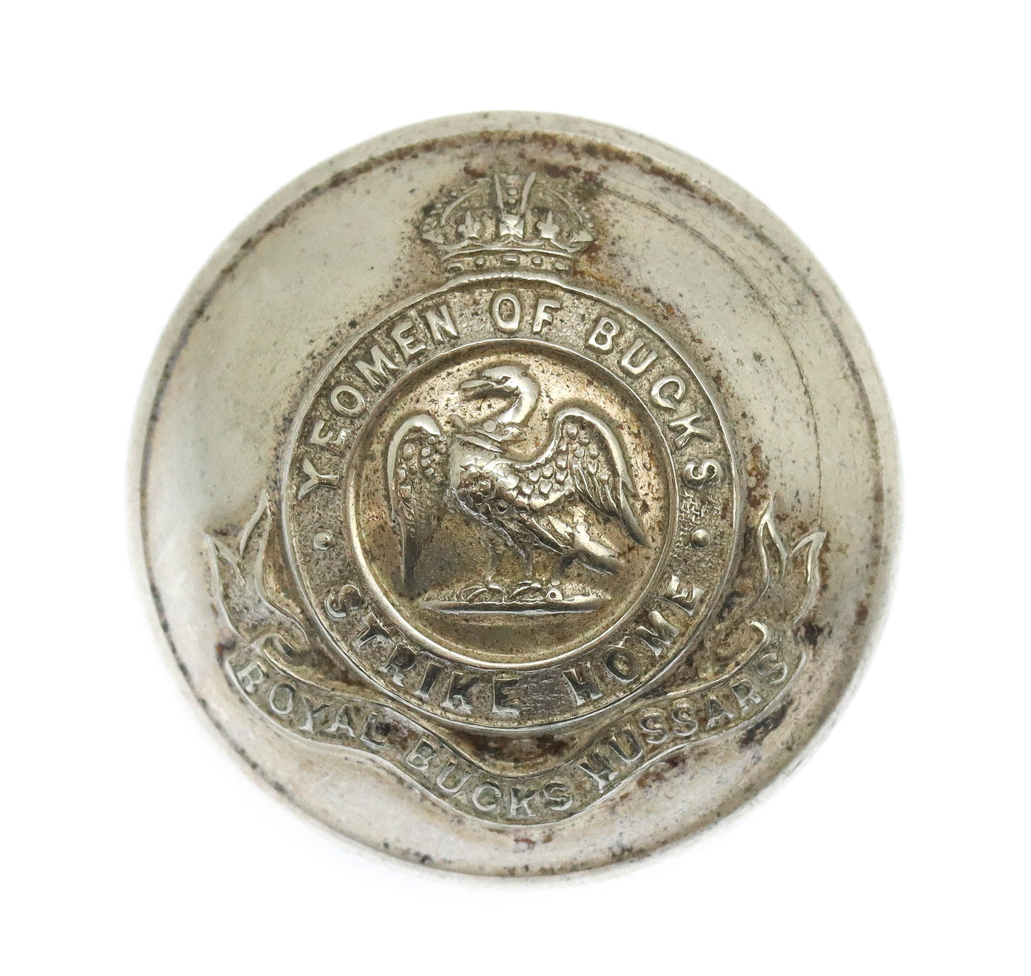 Royal Buckinghamshire Hussars Officer's Button - King's Crown (Large)