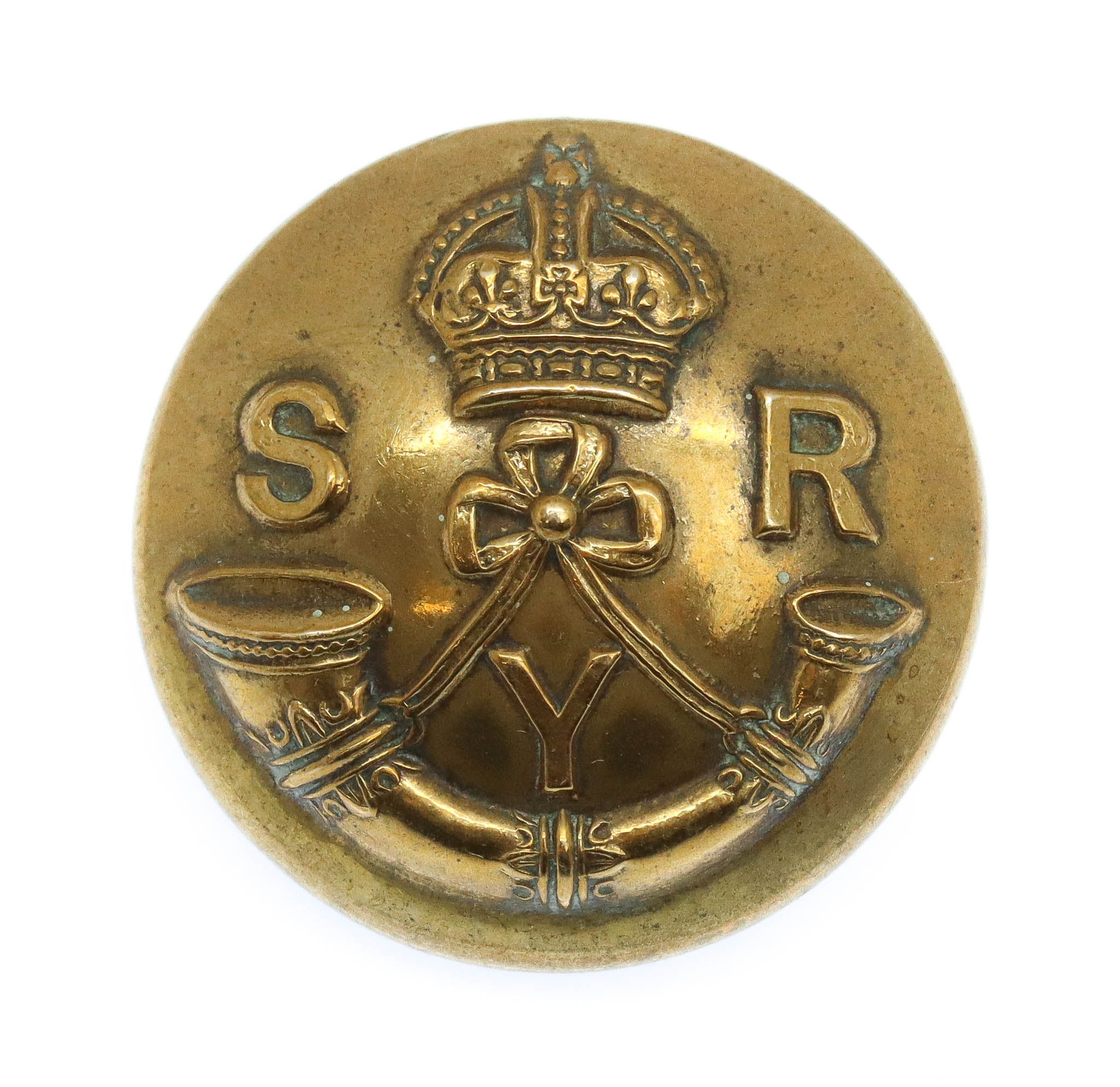 Sherwood Rangers Yeomanry Officer's Button - King's Crown (Large)