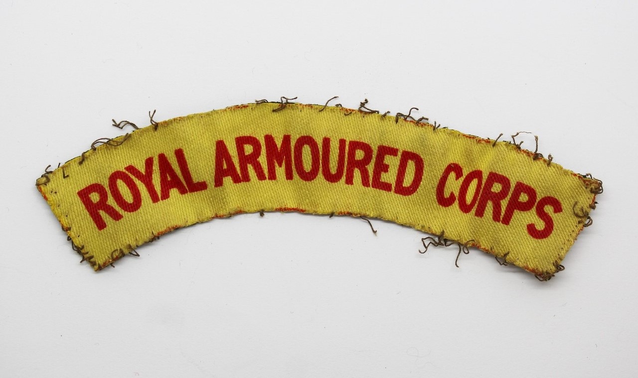 WW2 Royal Armoured Corps Printed Shoulder Title