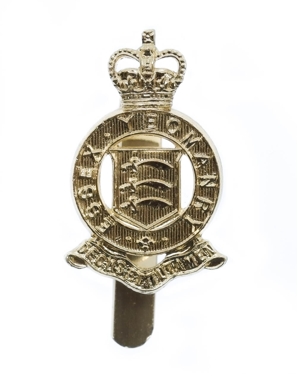 Essex Yeomanry Anodised (Staybrite) Beret Badge