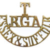 Rare Essex & Suffolk Territorials, Royal Garrison Artillery (T/R.G.A./ESSEX & SUFFOLK) Shoulder Title