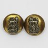 Pair of Royal Marines Officer's Mess Dress Cap Buttons - King's Crown