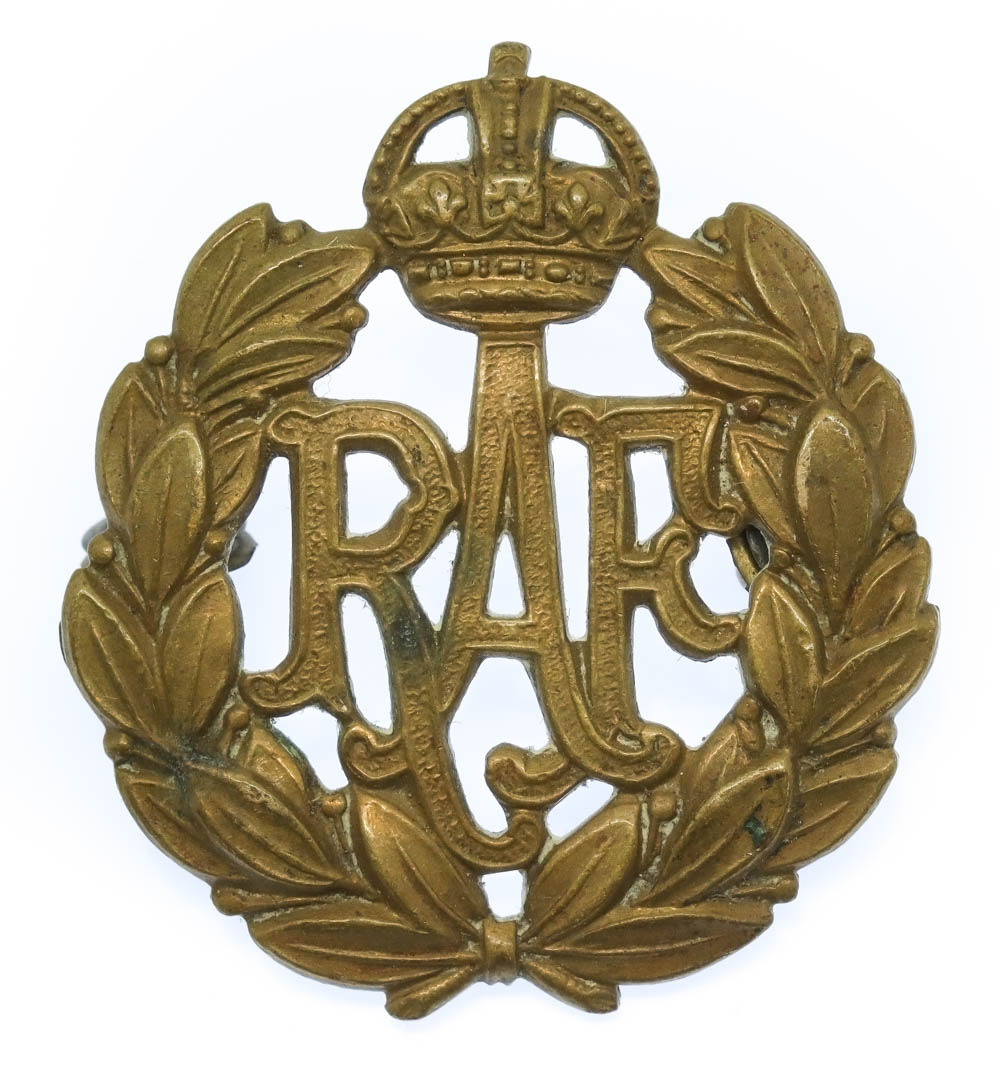 Royal Air Force (R.A.F.) Cap Badge - King's Crown