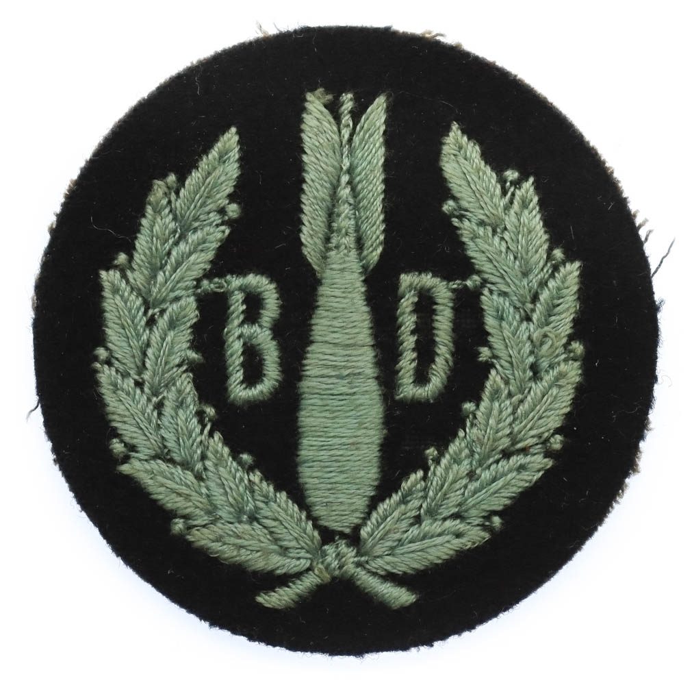 Royal Air Force (R.A.F.) Bomb Disposal Cloth Arm Badge 