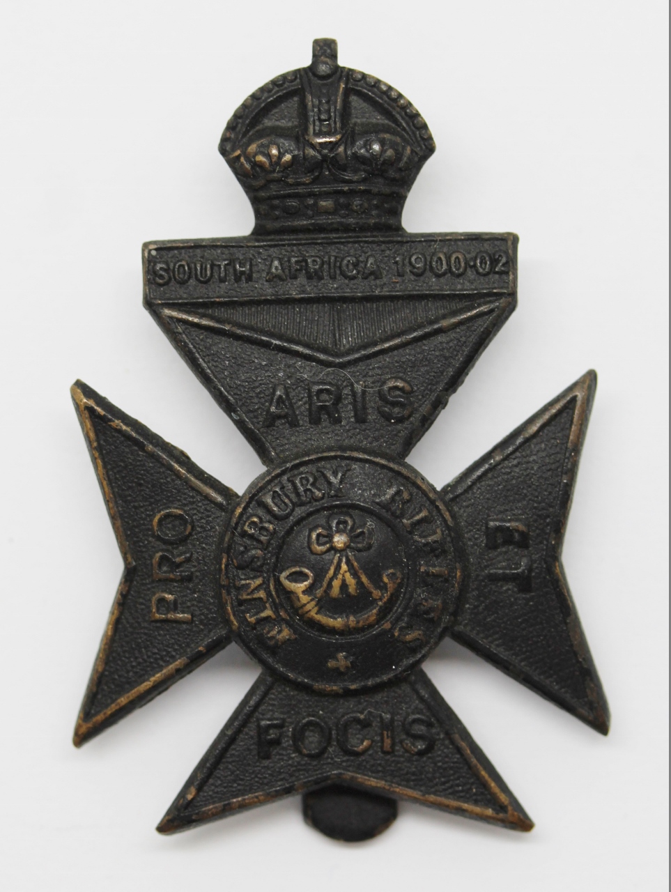 11th County of London Bn. (Finsbury Rifles) London Regiment Cap Badge - King's Crown
