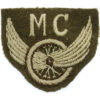 British Army Motor Cyclists (M.C.) Winged Wheel Cloth Proficiency Arm Badge