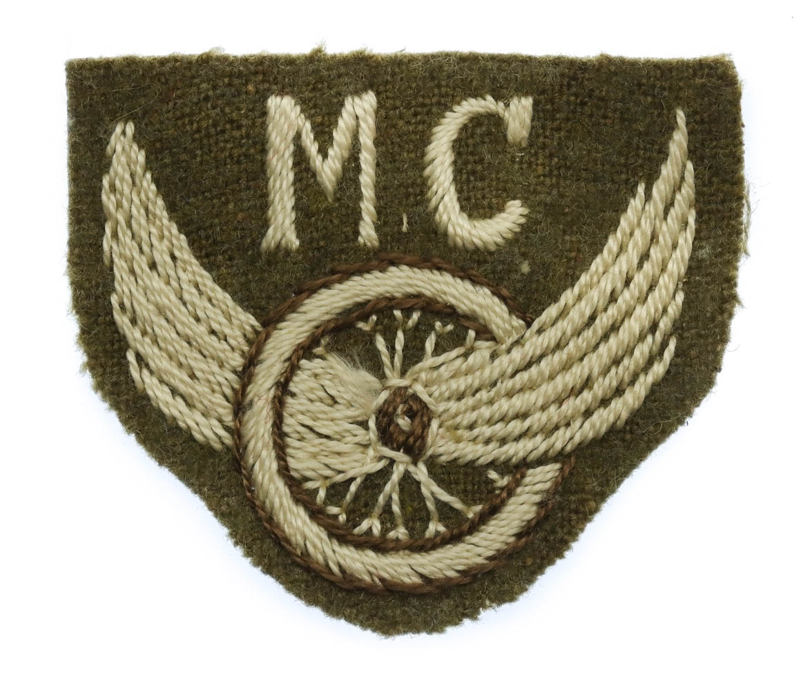 British Army Motor Cyclists (M.C.) Winged Wheel Cloth Proficiency Arm Badge