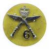 6th Gurkha Rifles Chrome Cap Badge - Queen's Crown