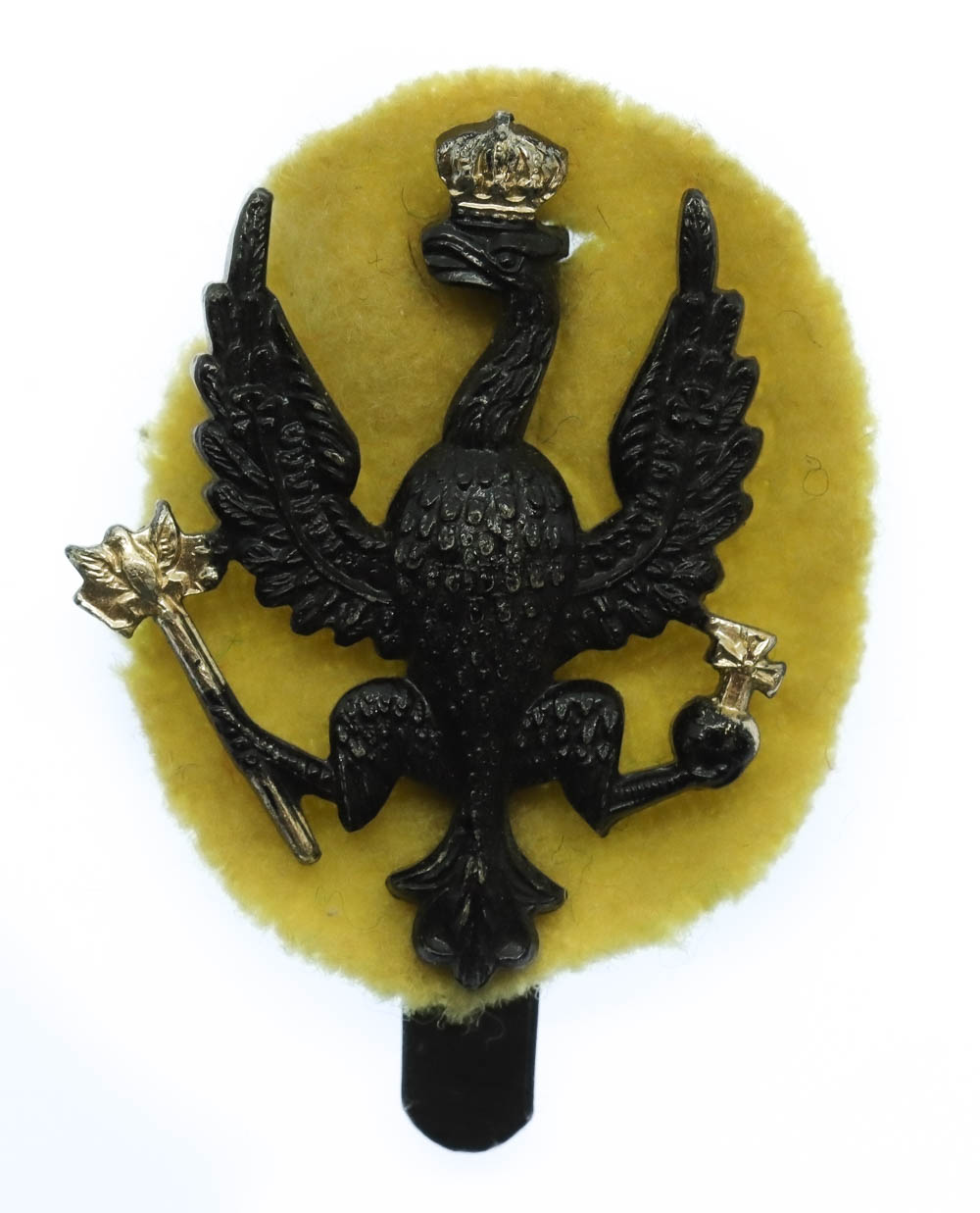 14th/20th King's Hussars Black Anodised (Staybrite) Cap Badge 