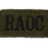 Royal Army Ordnance Corps (R.A.O.C.) WW2 Cloth Slip On Shoulder Title