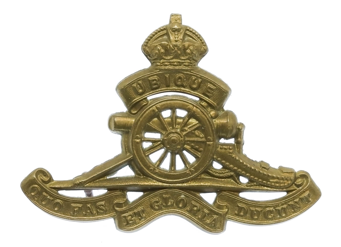 Canadian Field Artillery Cap Badge - King's Crown