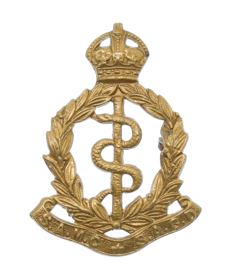 South African Medical Corps (S.A.M.C.) Cap Badge - King's Crown