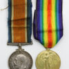 WW1 British War & Victory Medal Pair - Cpl. E. Houghton, Notts & Derby Regiment (Sherwood Foresters) - Wounded