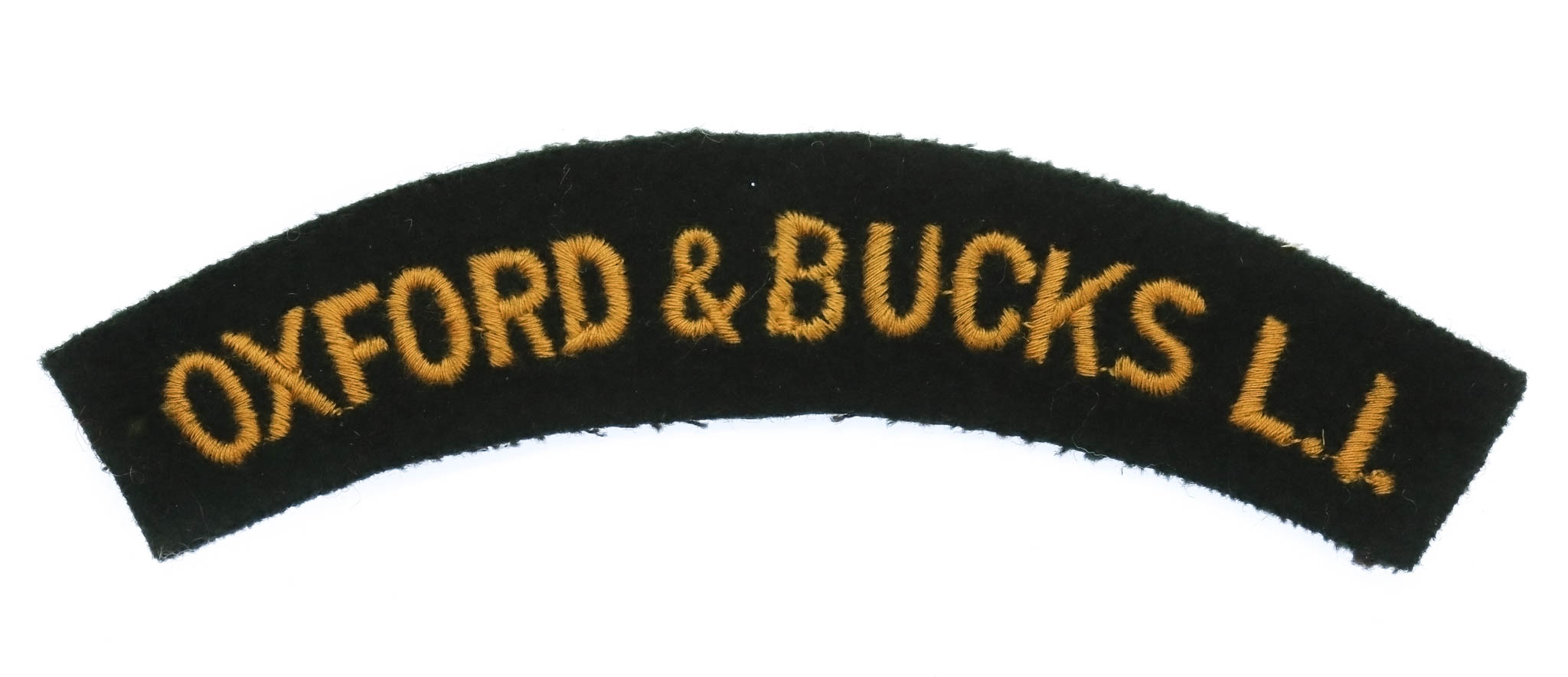 Oxfordshire & Buckinghamshire Light Infantry (OXFORD & BUCKS L.I.) Cloth Shoulder Title