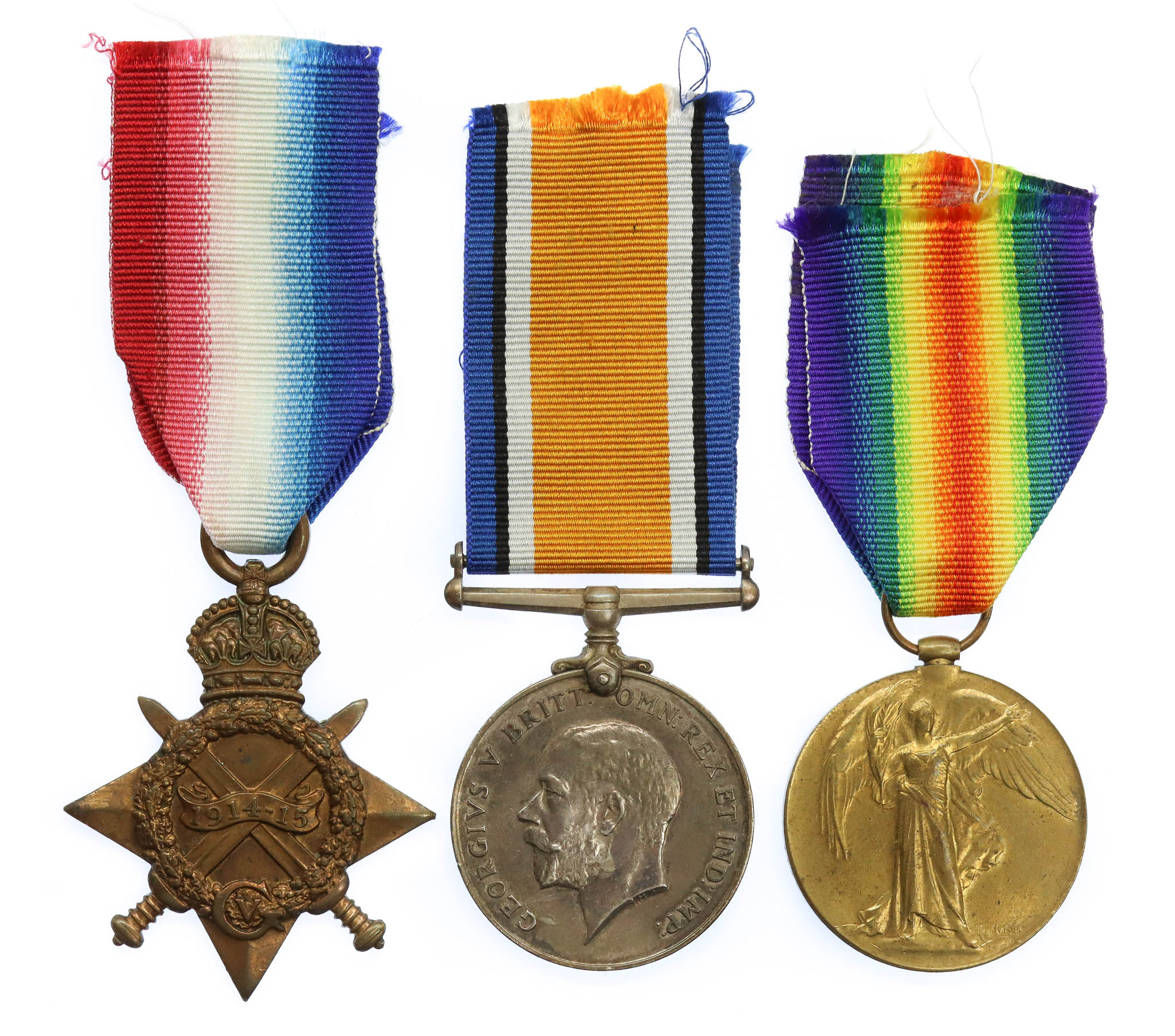 WW1 1914-15 Star Medal Trio - Pte. W.E. Eggatt, York & Lancaster Regiment