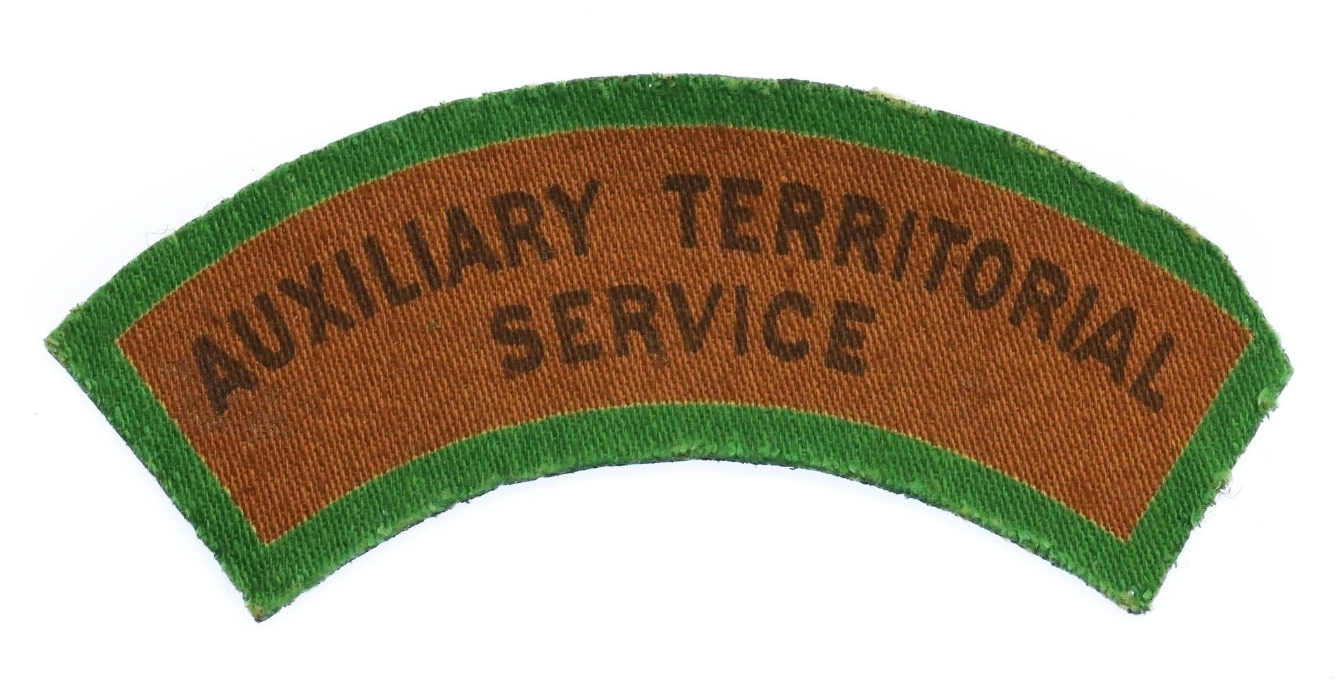 Auxiliary Territorial Service A.T.S. (AUXILIARY TERRITORIAL/SERVICE) WW2 Printed Shoulder Title