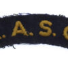 Royal Army Service Corps (R.A.S.C.) Cloth Shoulder Title