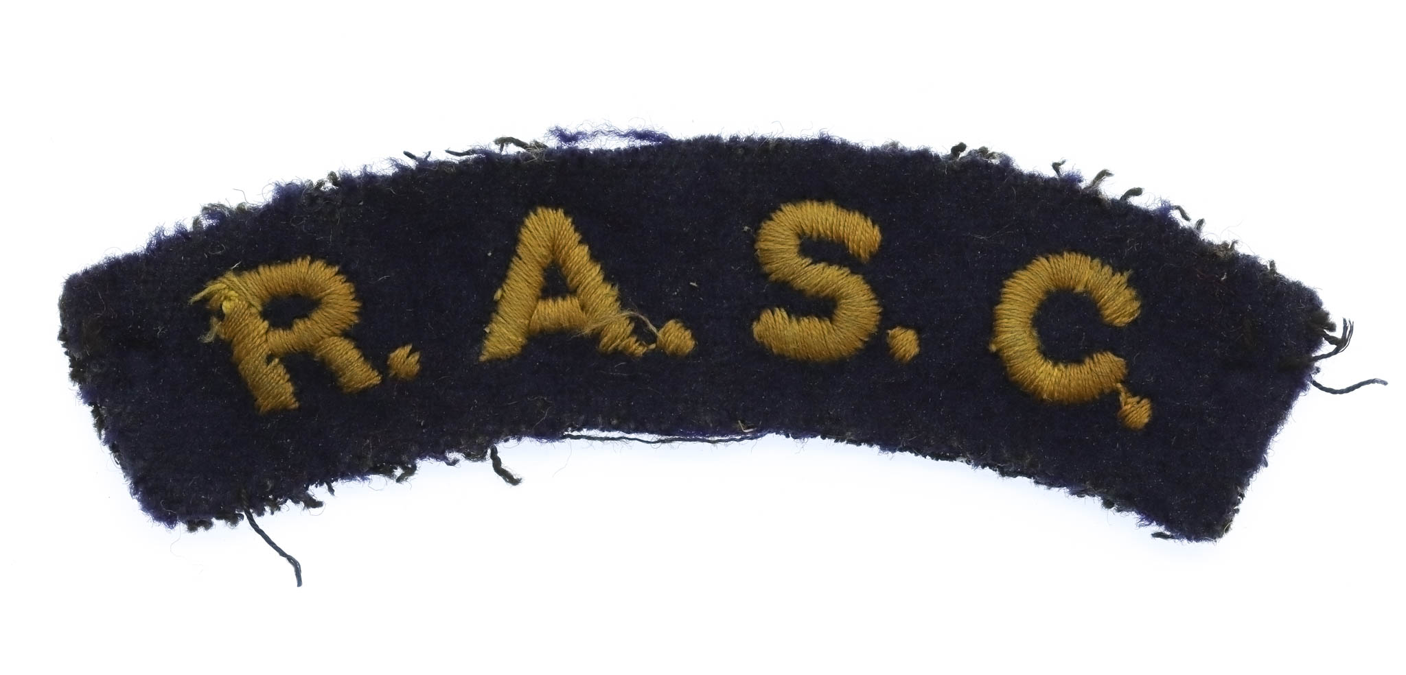 Royal Army Service Corps (R.A.S.C.) Cloth Shoulder Title