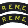 Pair of Royal Electrical & Mechanical Engineers (R.E.M.E.) Printed Shoulder Titles