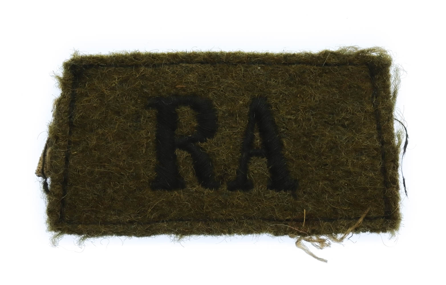 Royal Artillery (R.A.) WW2 Cloth Slip On Shoulder Title