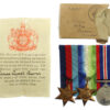 WW2 Merchant Navy Casualty Medal Group of Three - 3rd Radio Officer James Russell Burns, S.S. Empire Ability, Merchant Navy