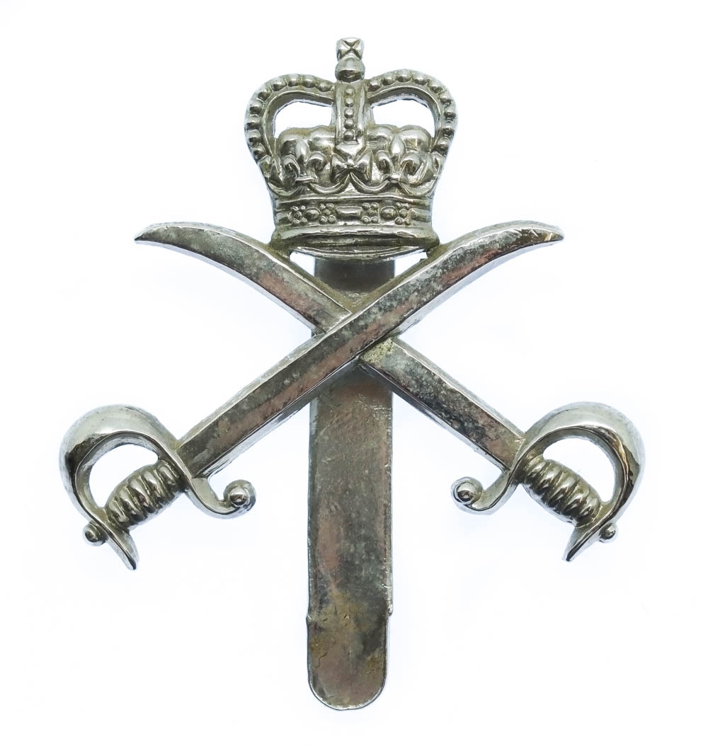 Army Physical Training Corps ( A.P.T.C.) Chrome Cap Badge - Queen's Crown