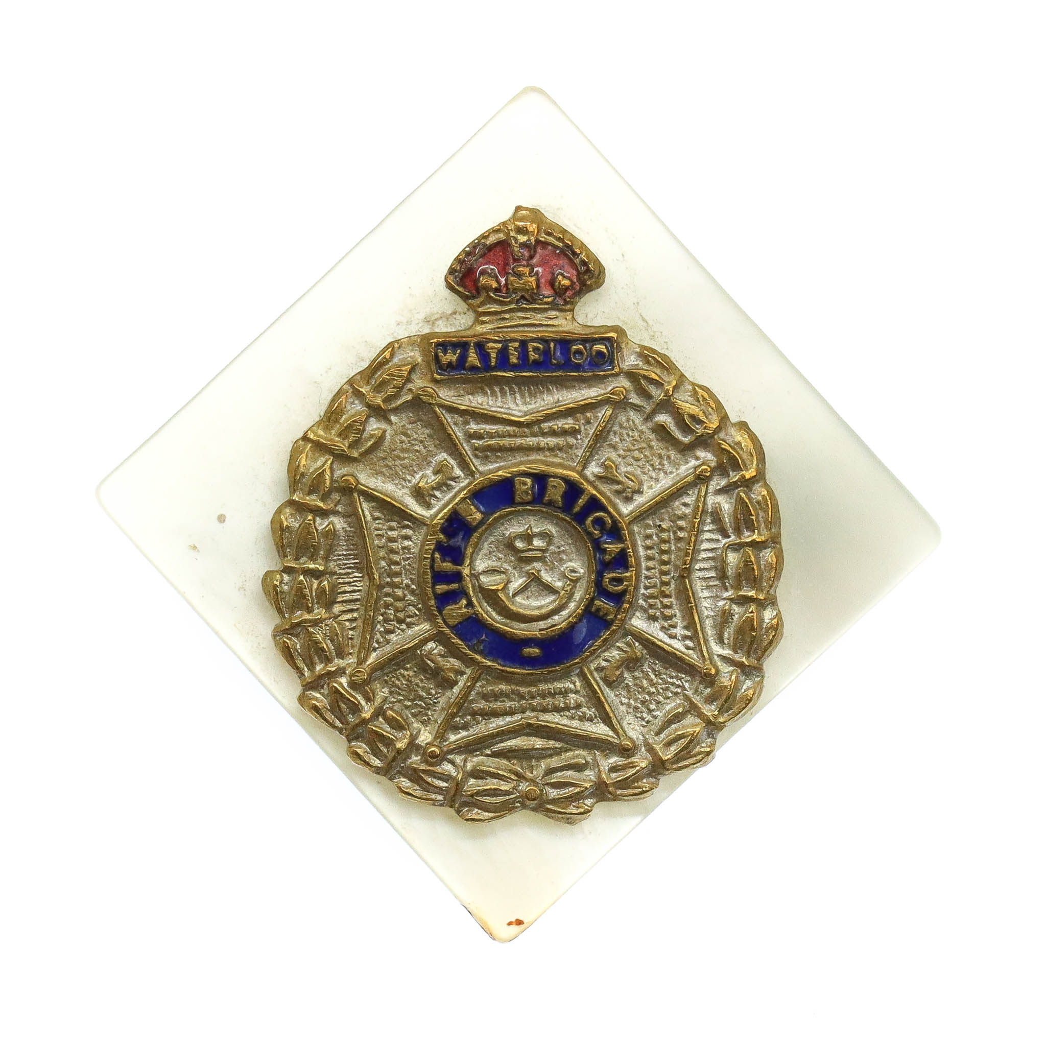 Rifle Brigade Mother of Pearl Sweetheart Brooch