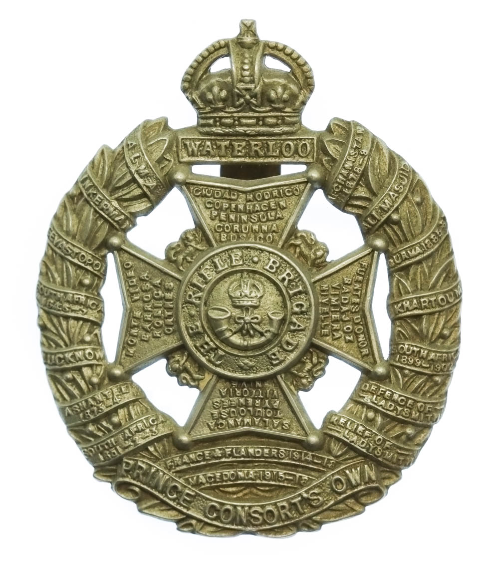 Rifle Brigade (Prince Consort's Own) Cap Badge - King's Crown