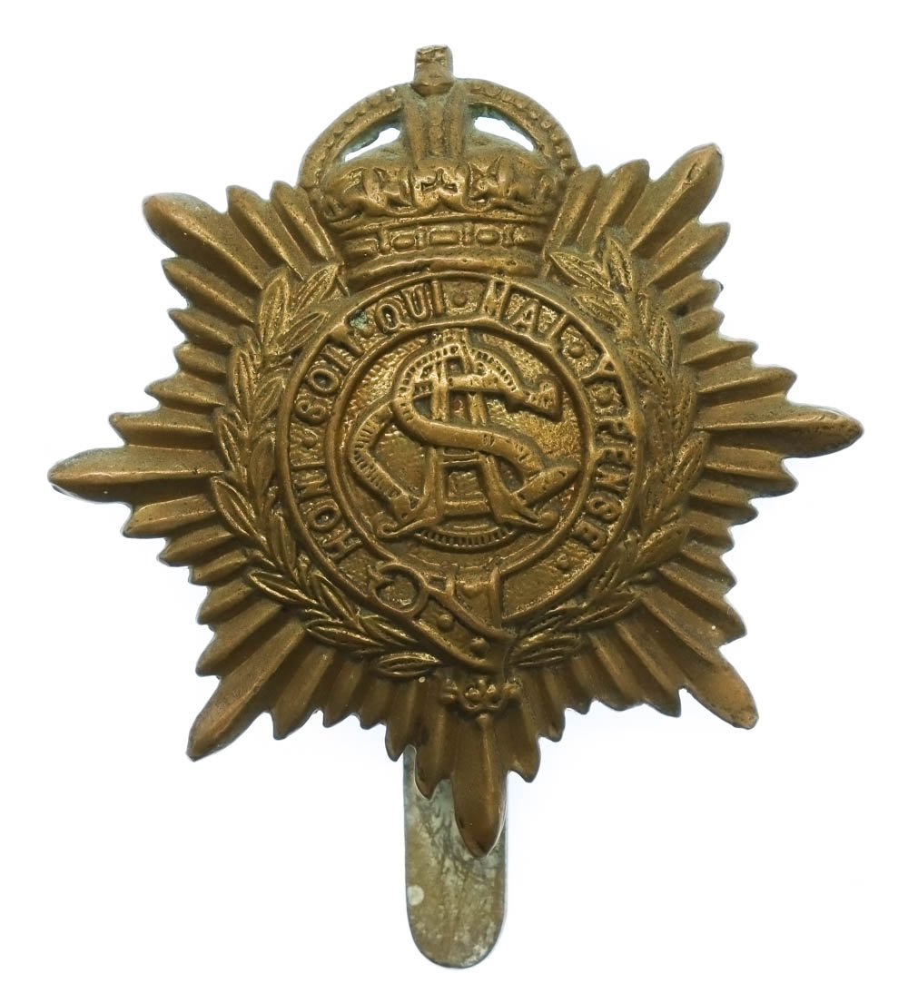 Army Service Corps (A.S.C.) WWI Economy Cap Badge (Non Voided Centre)