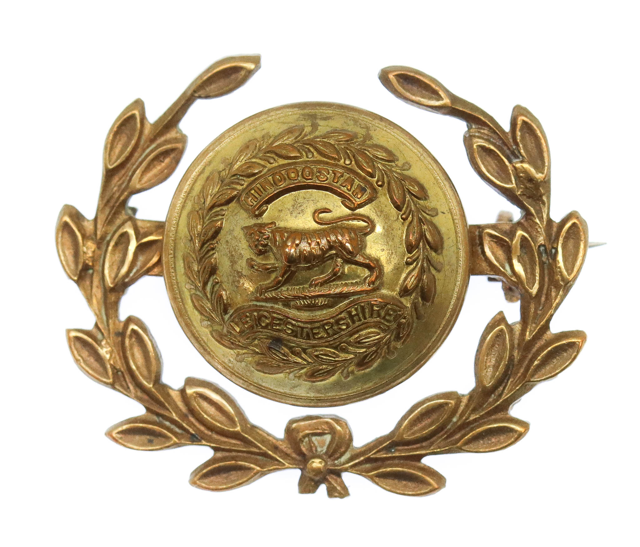 Leicestershire Regiment Button Sweetheart Brooch