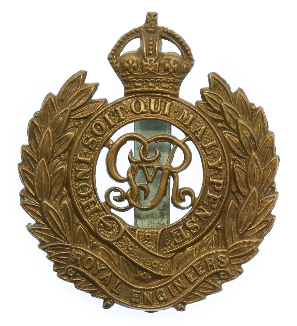 George V Royal Engineers Cap Badge
