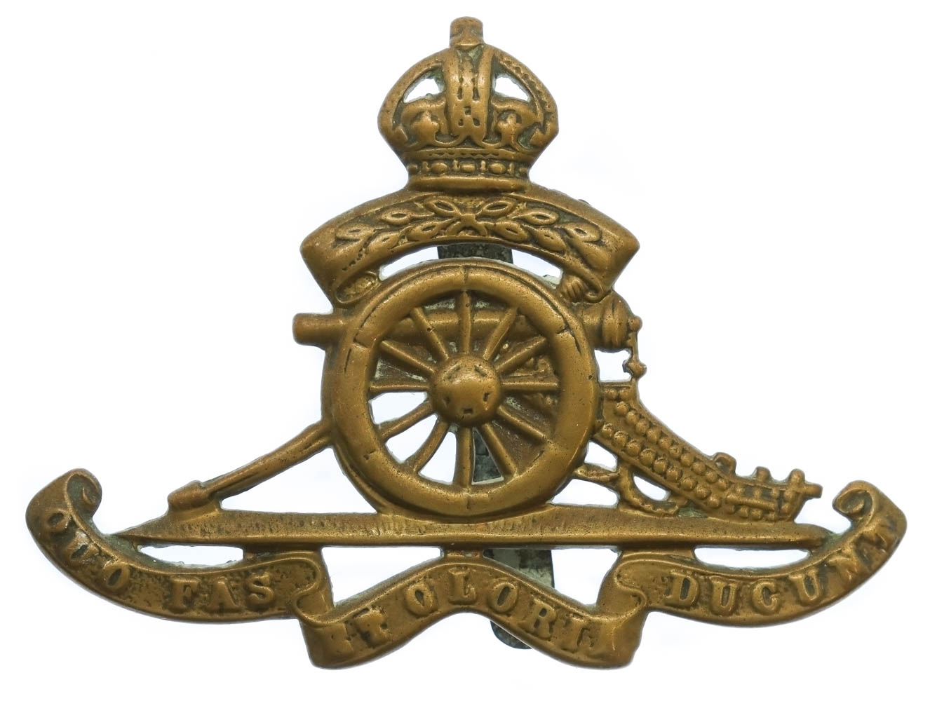 Royal Artillery Territorial Cap Badge - King's Crown
